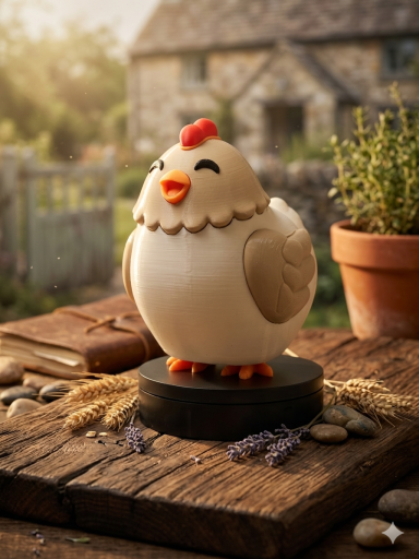 Henriette, das eierlegende Hühnchen. Versteckt in ihren Eiern kann man sehr gut Geldgeschenke verschenken